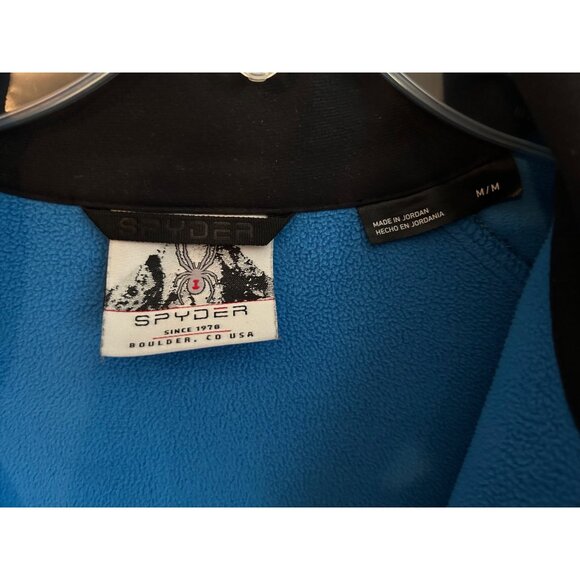 Spyder Blue Quarter-Zip Pullover Fleece Jacket Size M - Picture 4 of 8